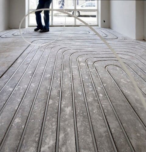 Installatie van vloerverwarming extra